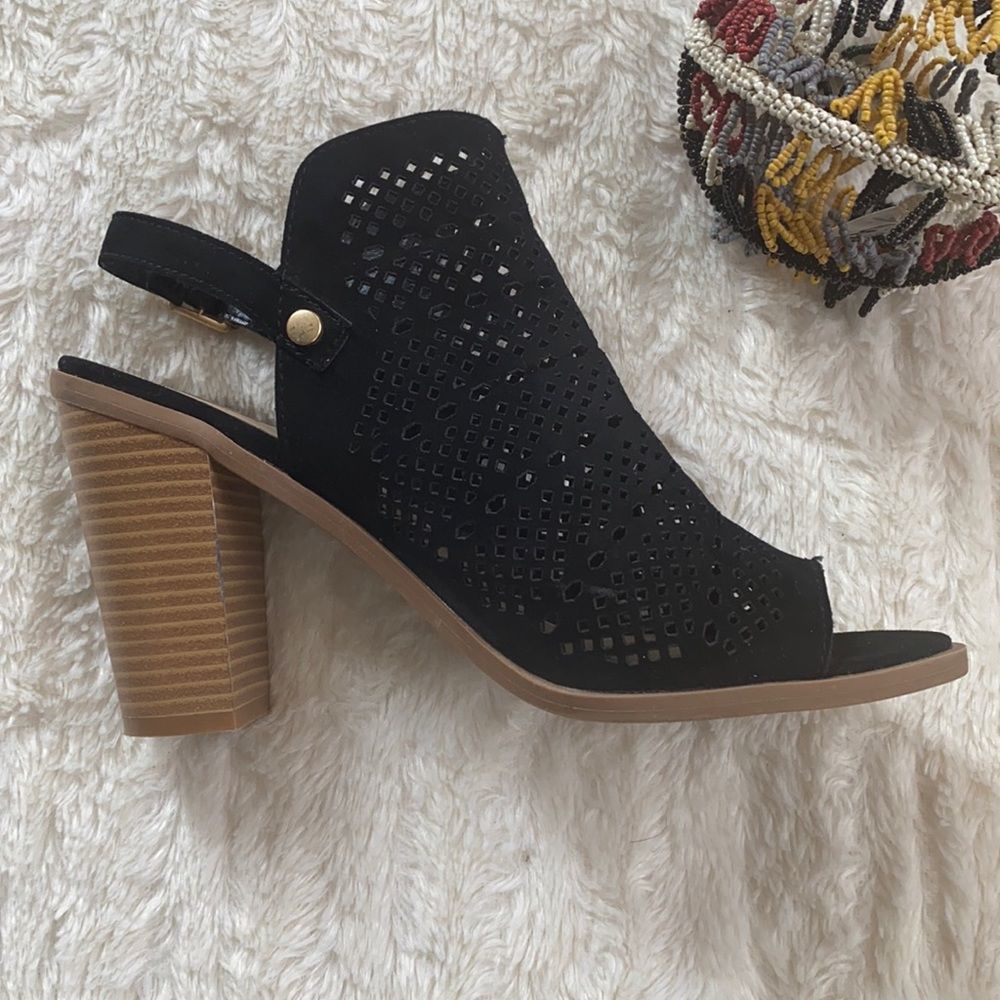 Dolce Vita Black Open Toe Sandal Bootie Size 8.5